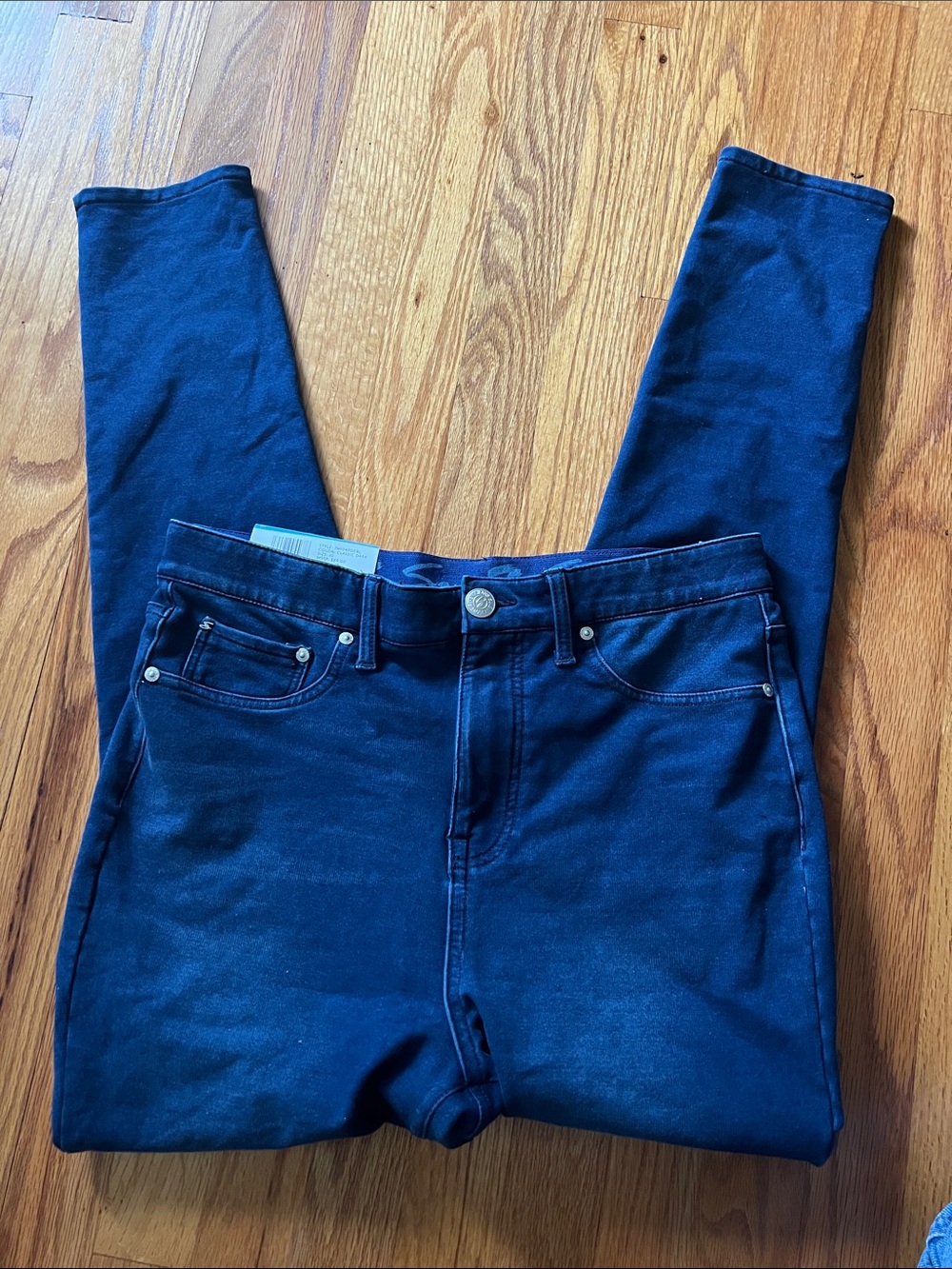 Seven7 Navy High-Rise Skinny Leggings